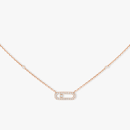 Pink Gold Diamond Necklace