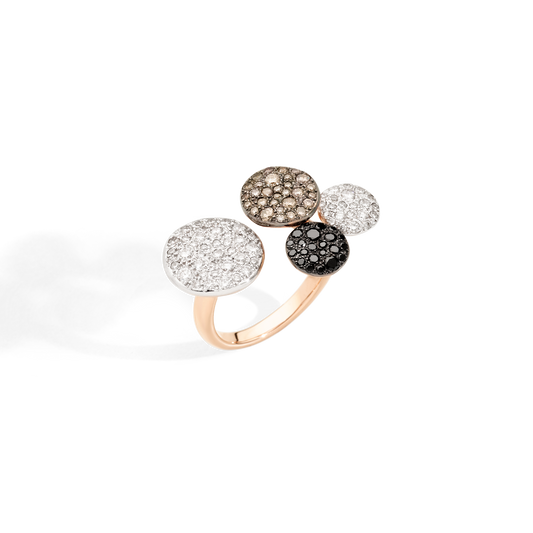 Sabbia ring in rose gold and diamonds