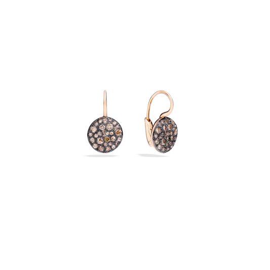 Sabbia earrings with brown diamonds