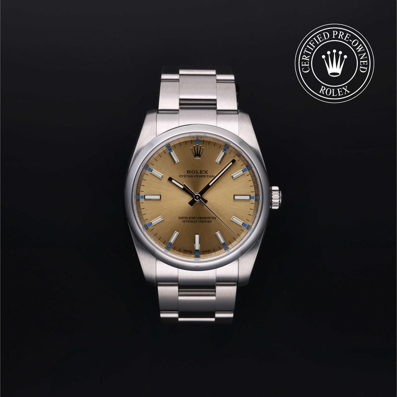 Oyster Perpetual 34 Certified Pre-owned with 34 mm in Steel from 2017 - Date & Time