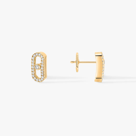 Yellow Gold Diamond Earrings