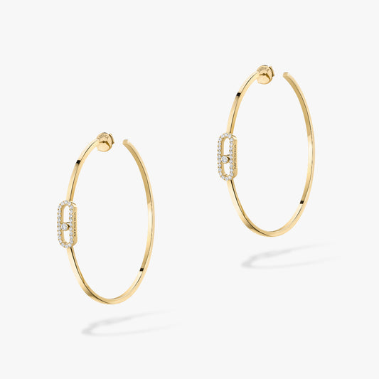 Yellow Gold Diamond Earrings