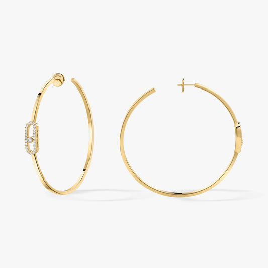 Yellow Gold Diamond Earrings