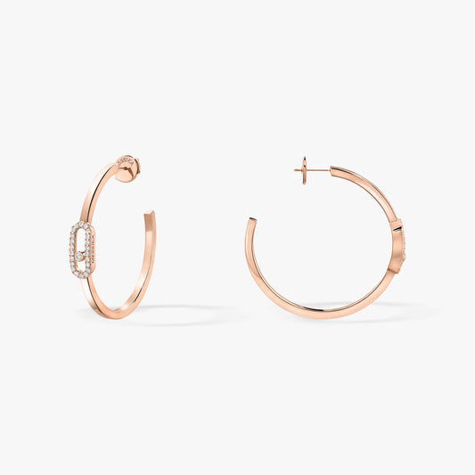 Pink Gold Diamond Earrings