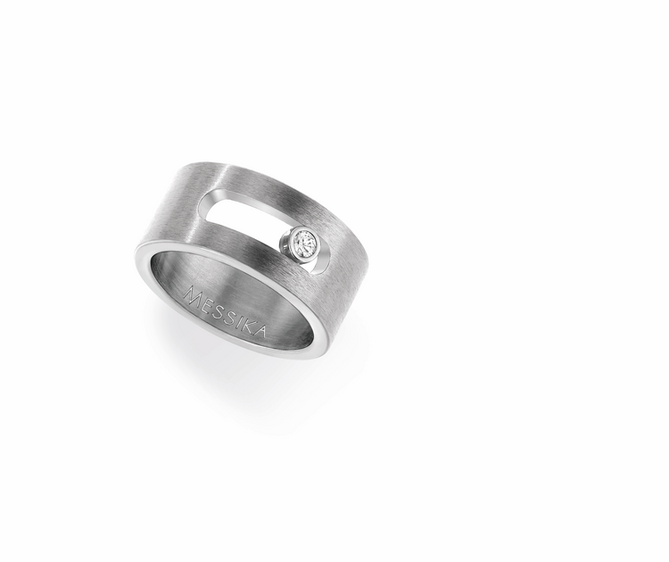 Natural Titanium Diamond Ring