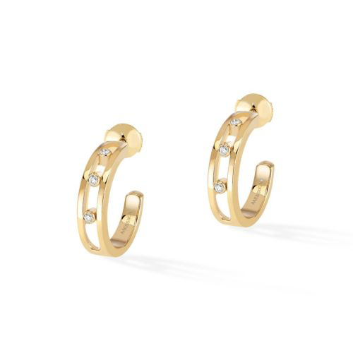 Yellow Gold Diamond Earrings