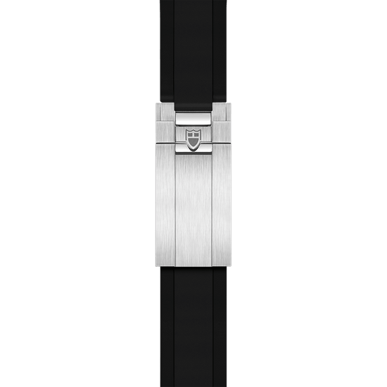 TUDOR Black Bay 54 37mm stainless steel watch with blue dial and black rubber strap