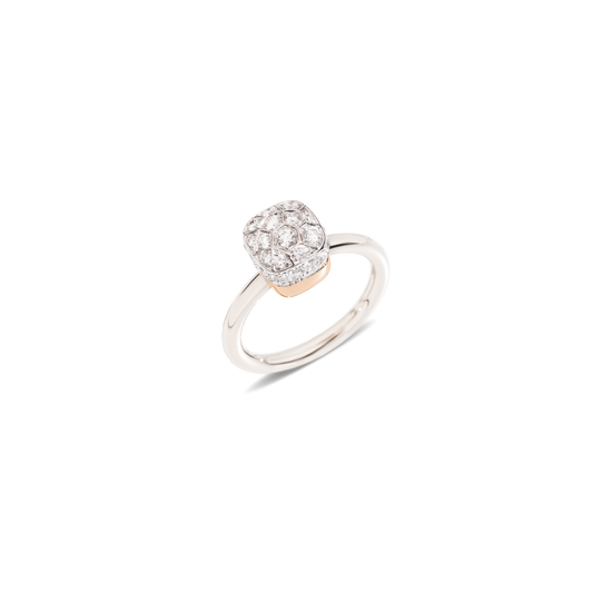 Ring Nudo Solitaire with diamonds