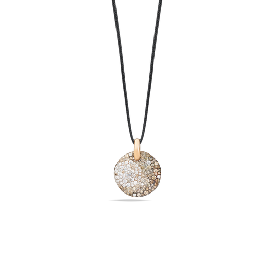 Sabbia Necklace with brown and white diamonds