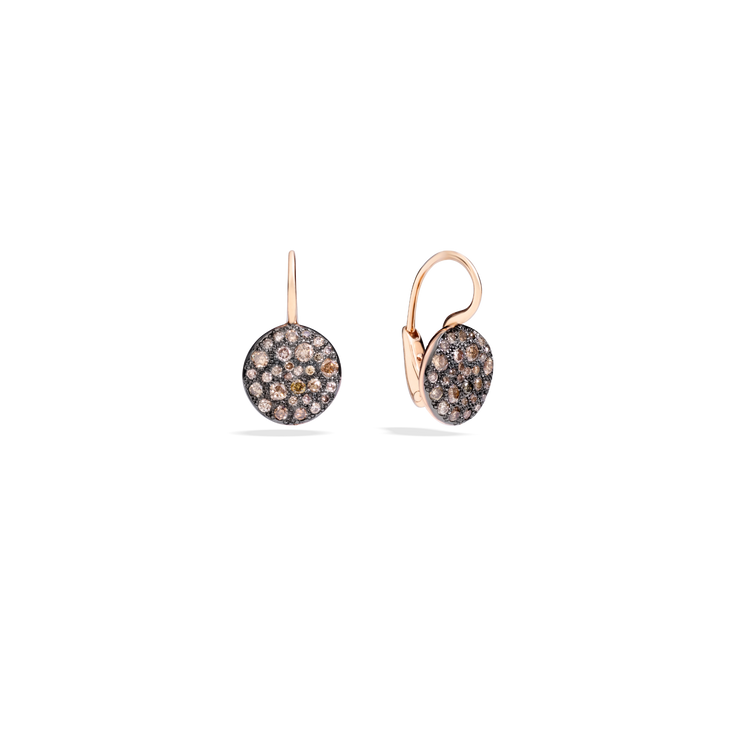 Sabbia earrings with brown diamonds