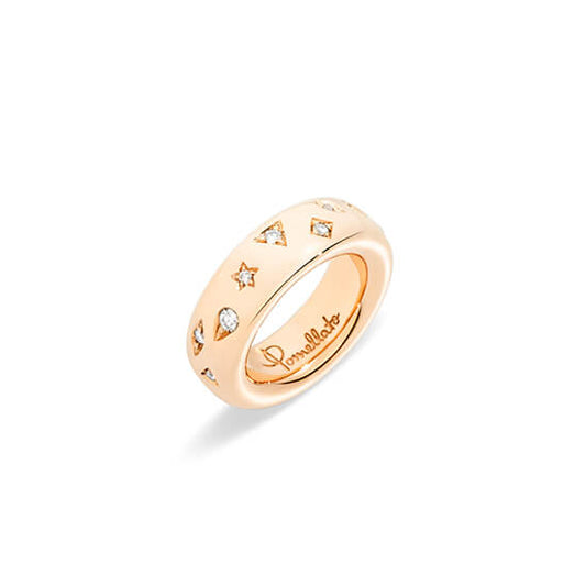 Iconica ring in rose gold and diamonds