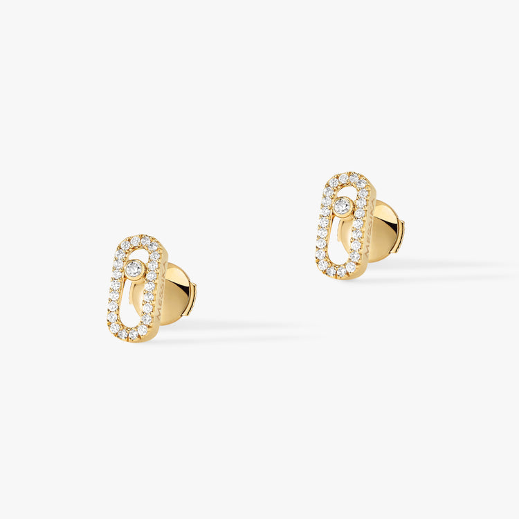 Yellow Gold Diamond Earrings