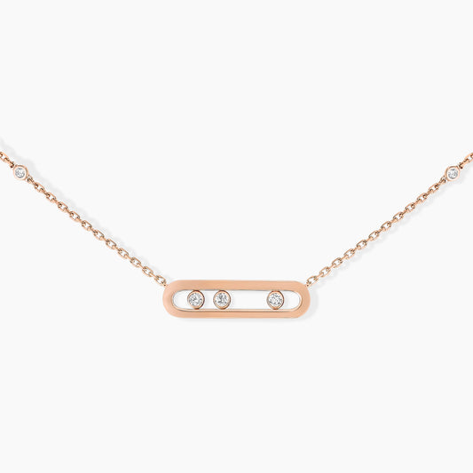 Pink Gold Diamond Necklace