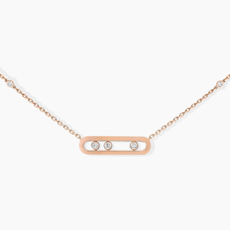 Pink Gold Diamond Necklace