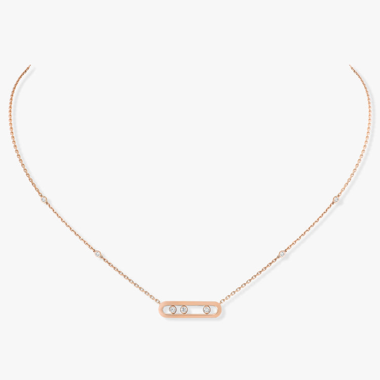 Pink Gold Diamond Necklace