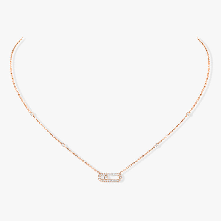 Pink Gold Diamond Necklace