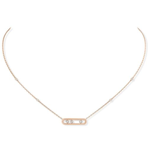 Pink Gold Diamond Necklace