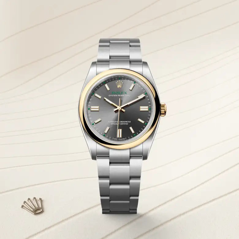 rolex oyster perpetual in yellow rolesor - combination of oystersteel and yellow gold, m126003-0001 - Date & Time