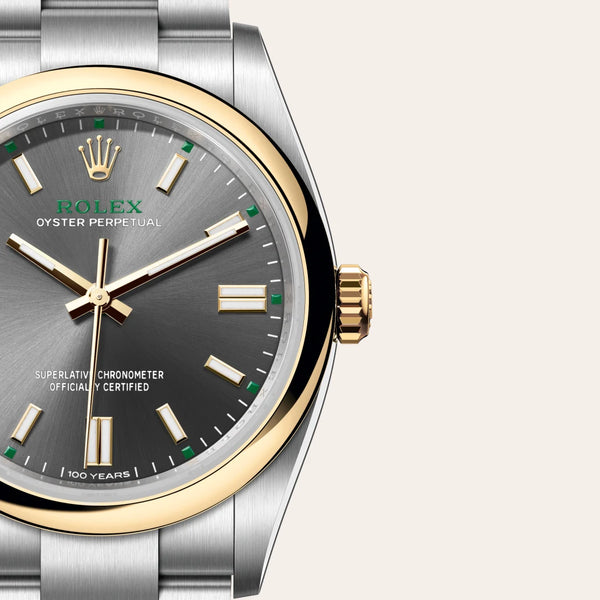 rolex oyster perpetual in yellow rolesor - combination of oystersteel and yellow gold, m126003-0001 - Date & Time