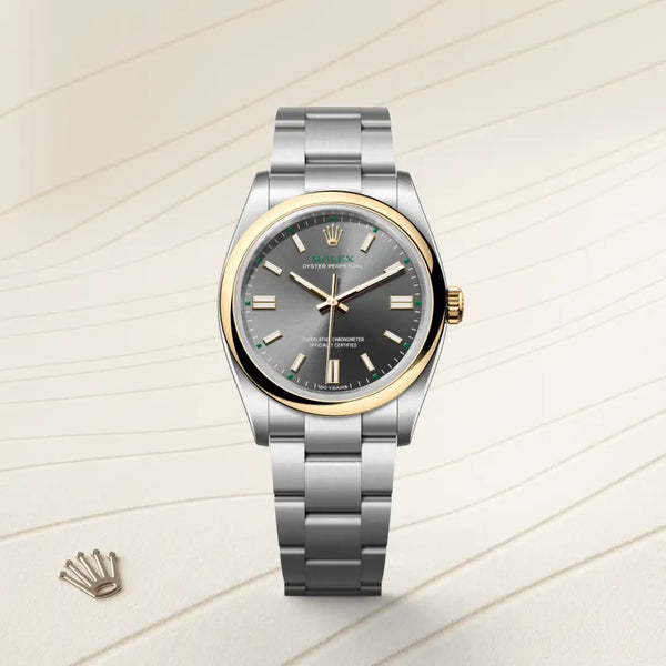 rolex oyster perpetual in yellow rolesor - combination of oystersteel and yellow gold, m126003-0001 - Date & Time