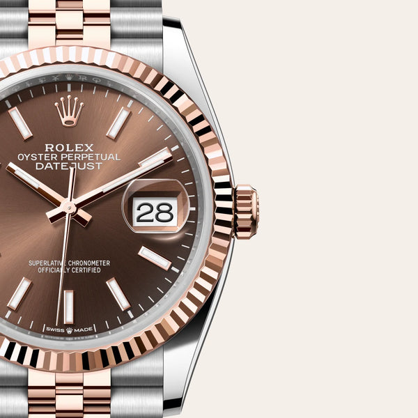 rolex datejust in everose rolesor - combination of oystersteel and everose gold, m126231-0043 - Date & Time