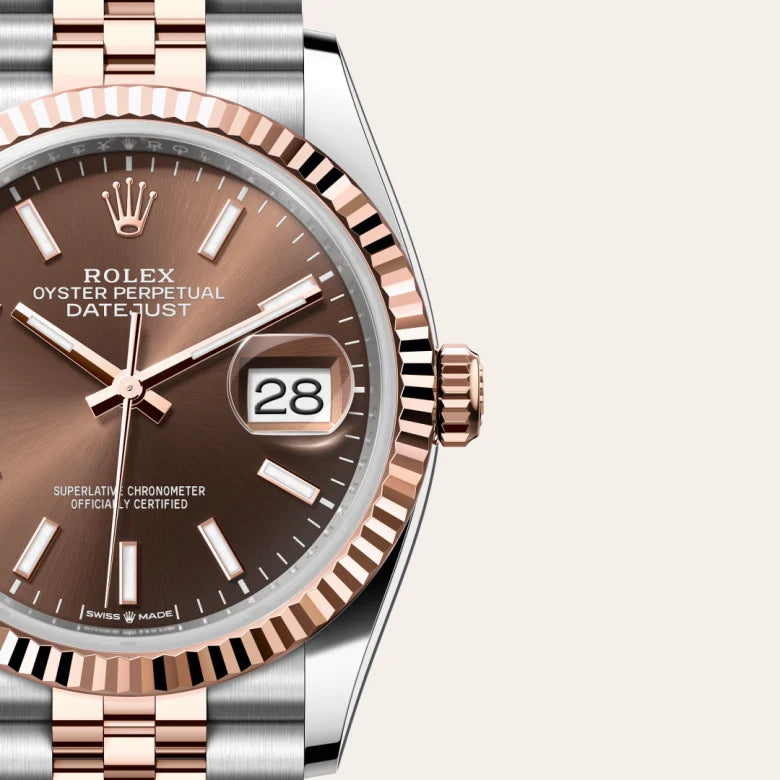 rolex datejust in everose rolesor - combination of oystersteel and everose gold, m126231-0043 - Date & Time
