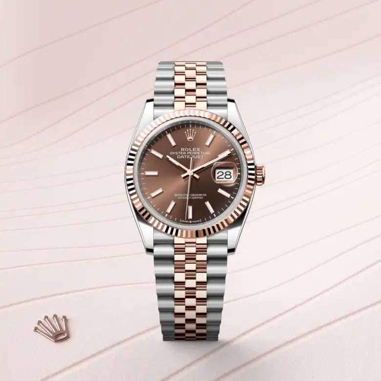rolex datejust in everose rolesor - combination of oystersteel and everose gold, m126231-0043 - Date & Time