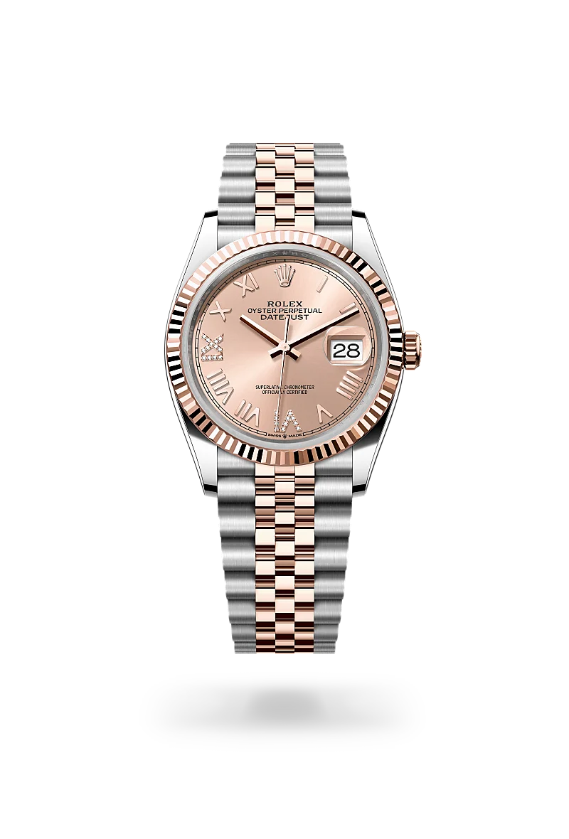 rolex datejust in everose rolesor - combination of oystersteel and everose gold, m126231-0049 - Date & Time