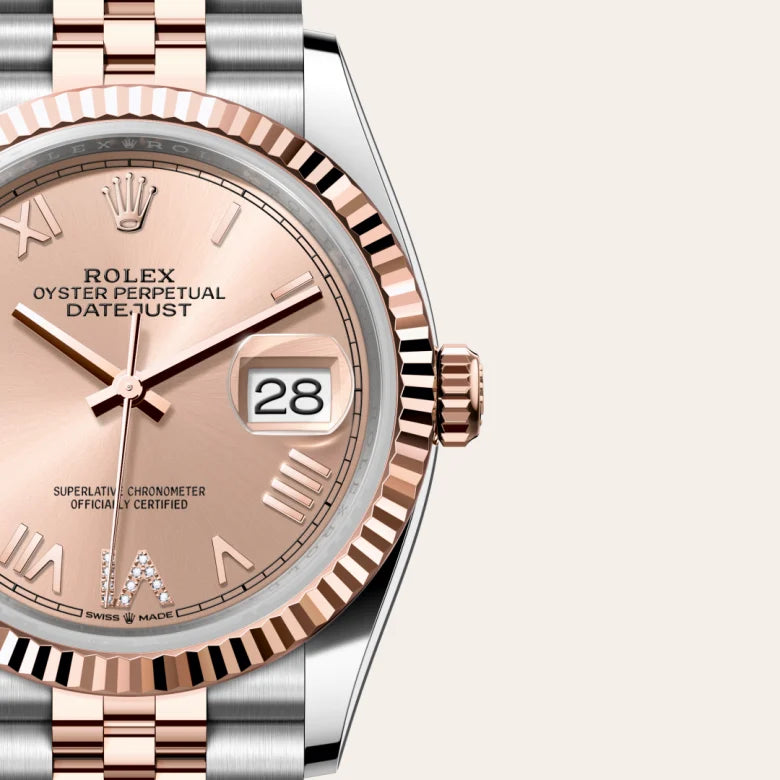 rolex datejust in everose rolesor - combination of oystersteel and everose gold, m126231-0049 - Date & Time