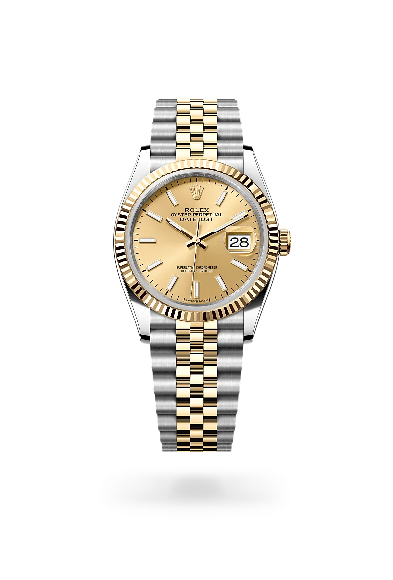 rolex datejust in yellow rolesor - combination of oystersteel and yellow gold, m126233-0015 - Date & Time