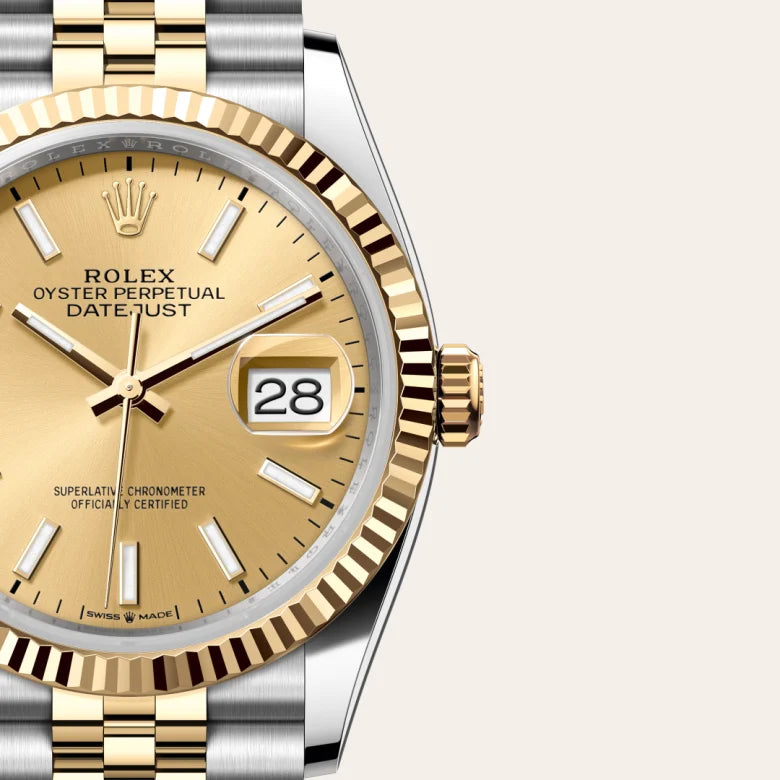 rolex datejust in yellow rolesor - combination of oystersteel and yellow gold, m126233-0015 - Date & Time