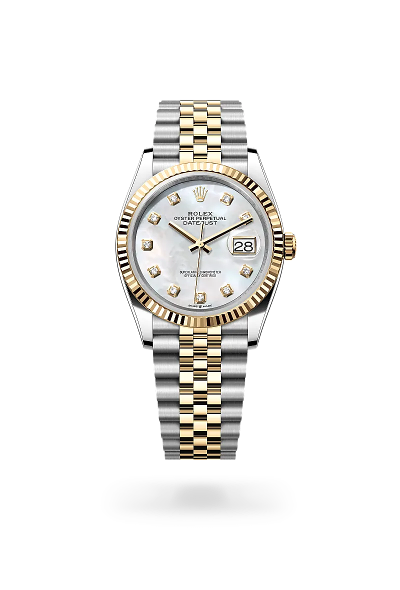 rolex datejust in yellow rolesor - combination of oystersteel and yellow gold, m126233-0023 - Date & Time