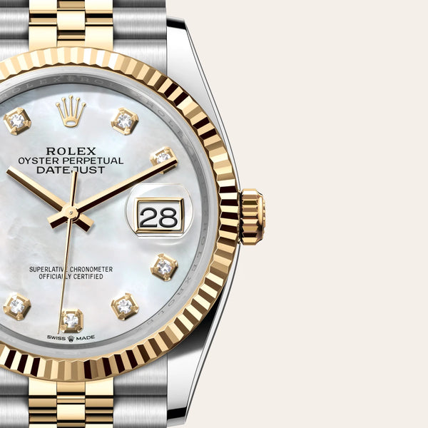 rolex datejust in yellow rolesor - combination of oystersteel and yellow gold, m126233-0023 - Date & Time