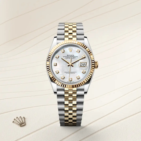 rolex datejust in yellow rolesor - combination of oystersteel and yellow gold, m126233-0023 - Date & Time