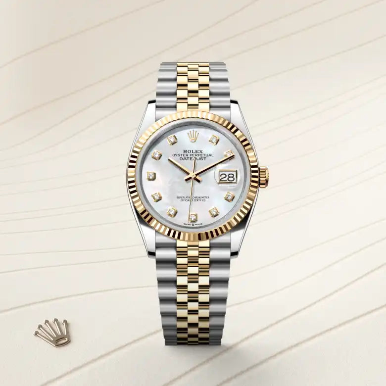 rolex datejust in yellow rolesor - combination of oystersteel and yellow gold, m126233-0023 - Date & Time