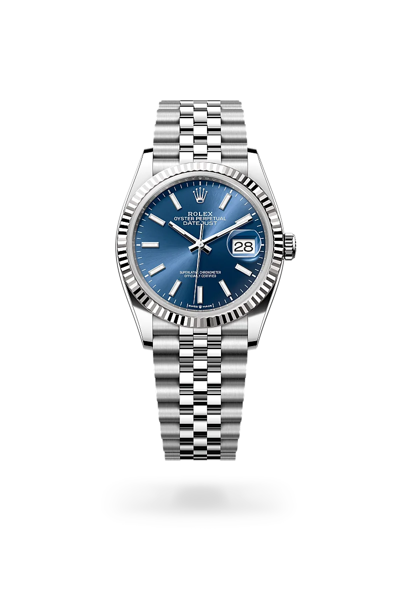 rolex datejust in white rolesor - combination of oystersteel and white gold, m126234-0017 - Date & Time