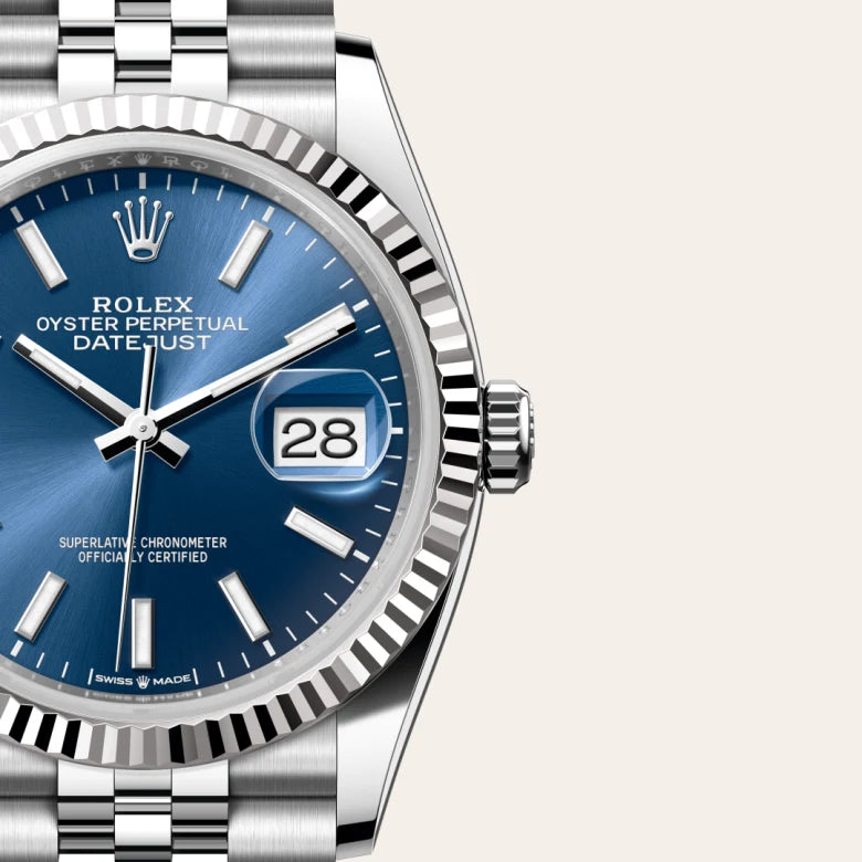 rolex datejust in white rolesor - combination of oystersteel and white gold, m126234-0017 - Date & Time