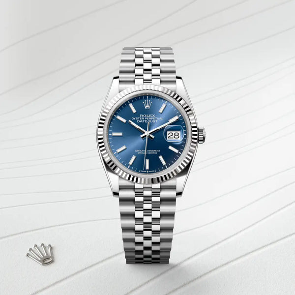 rolex datejust in white rolesor - combination of oystersteel and white gold, m126234-0017 - Date & Time