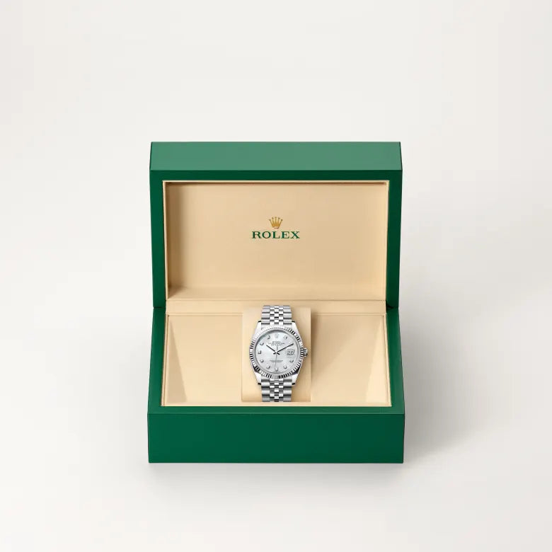 rolex datejust in white rolesor - combination of oystersteel and white gold, m126234-0019 - Date & Time