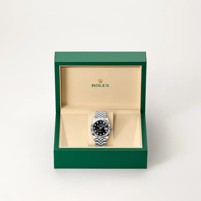 rolex datejust in white rolesor - combination of oystersteel and white gold, m126234-0027 - Date & Time