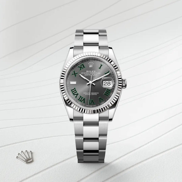rolex datejust in white rolesor - combination of oystersteel and white gold, m126234-0046 - Date & Time