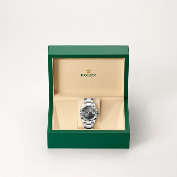 rolex datejust in white rolesor - combination of oystersteel and white gold, m126234-0046 - Date & Time