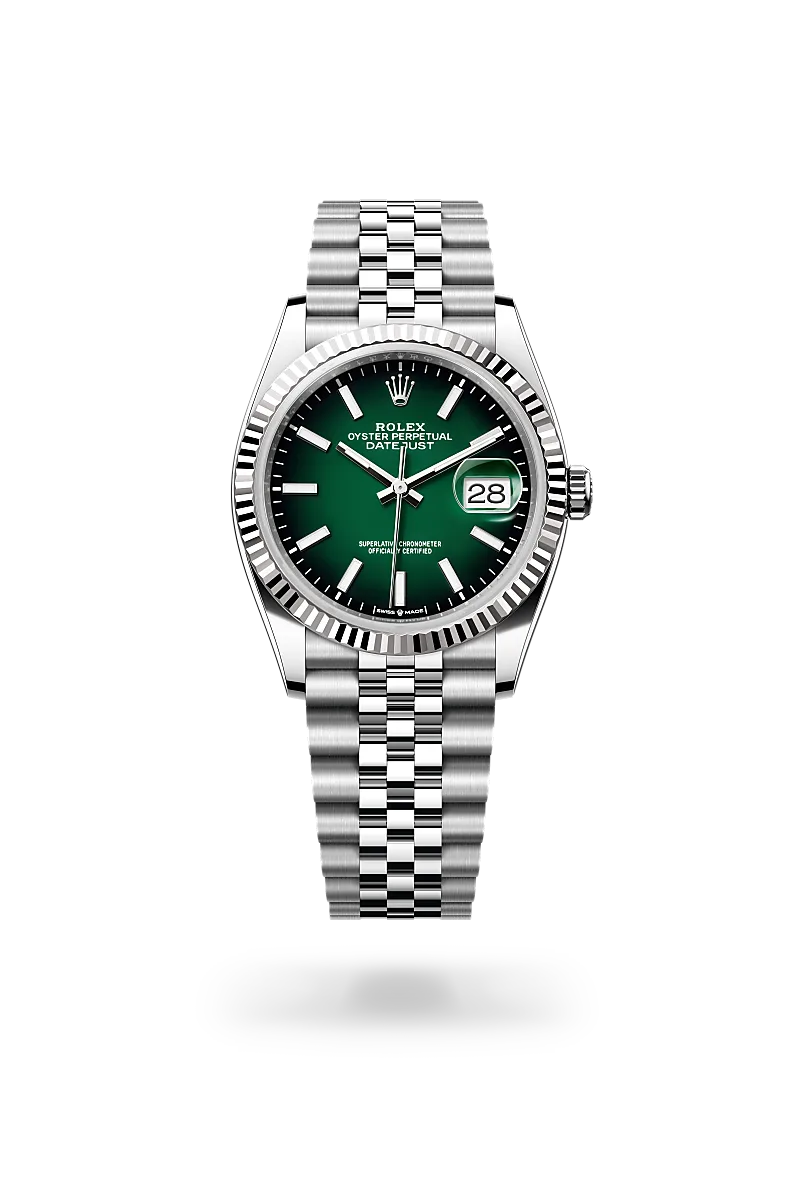 rolex datejust in white rolesor - combination of oystersteel and white gold, m126234-0059 - Date & Time