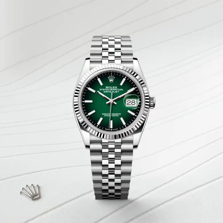 rolex datejust in white rolesor - combination of oystersteel and white gold, m126234-0059 - Date & Time