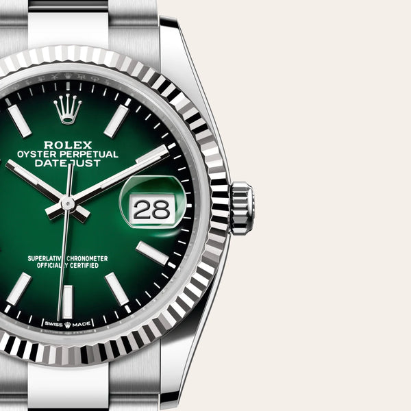 rolex datejust in white rolesor - combination of oystersteel and white gold, m126234-0060 - Date & Time