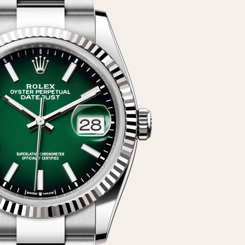 rolex datejust in white rolesor - combination of oystersteel and white gold, m126234-0060 - Date & Time