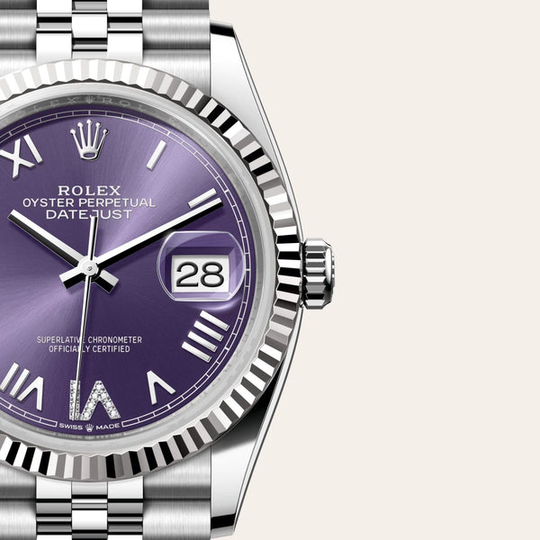 rolex datejust in white rolesor - combination of oystersteel and white gold, m126234-0063 - Date & Time