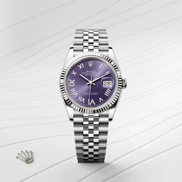 rolex datejust in white rolesor - combination of oystersteel and white gold, m126234-0063 - Date & Time
