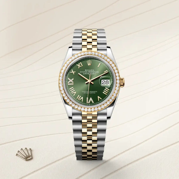 rolex datejust in yellow rolesor - combination of oystersteel and yellow gold, m126283rbr-0035 - Date & Time