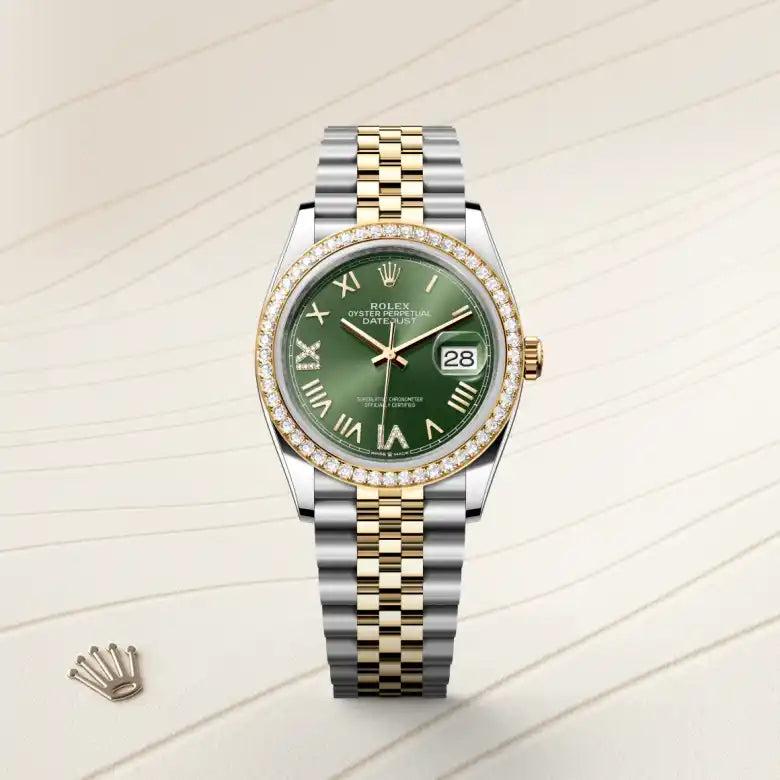 rolex datejust in yellow rolesor - combination of oystersteel and yellow gold, m126283rbr-0035 - Date & Time